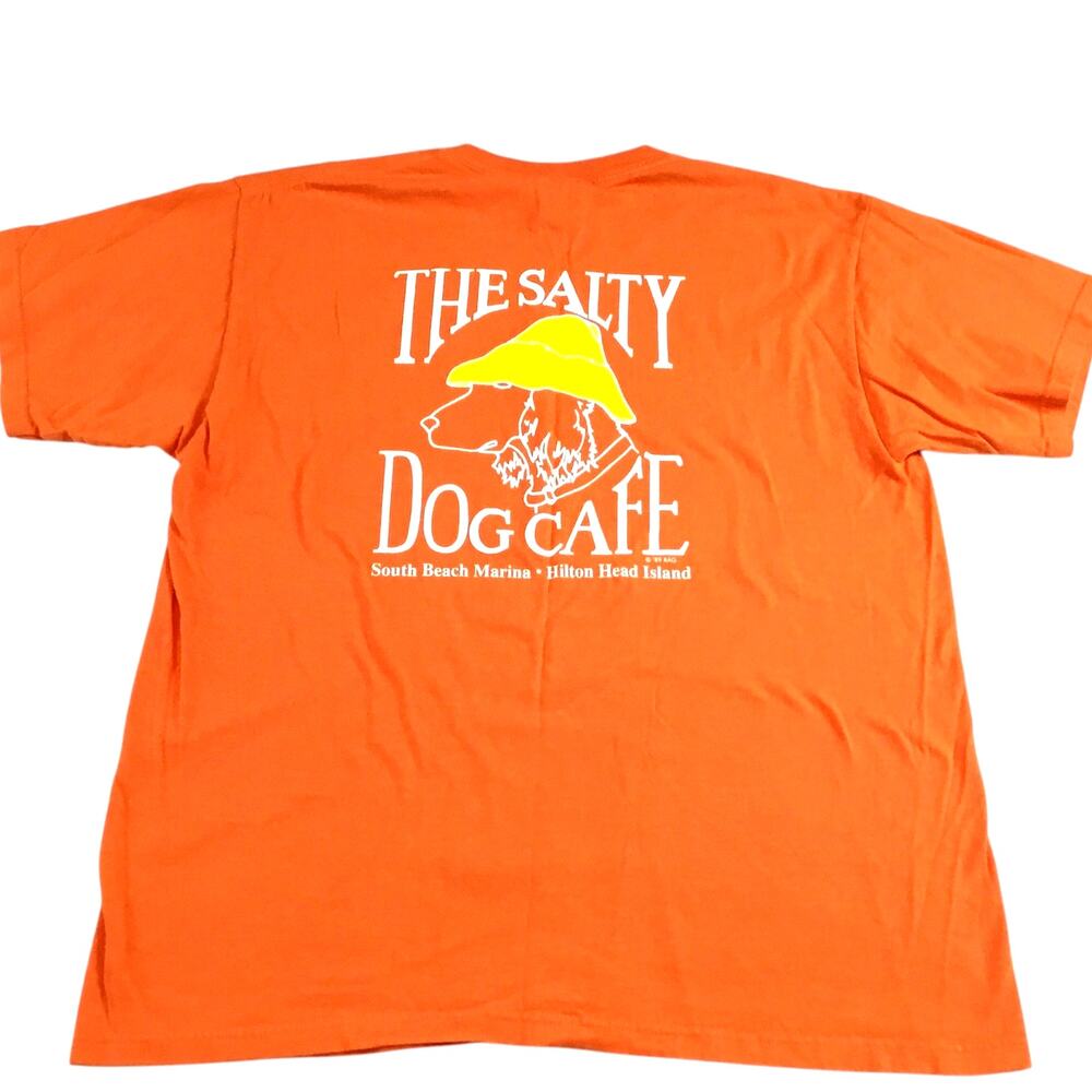 Salty Dog Cafe Classic Vintage T-Shirt Orange Size Medium